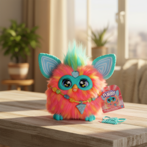 Peluche interactivo Furby coral con micrófono