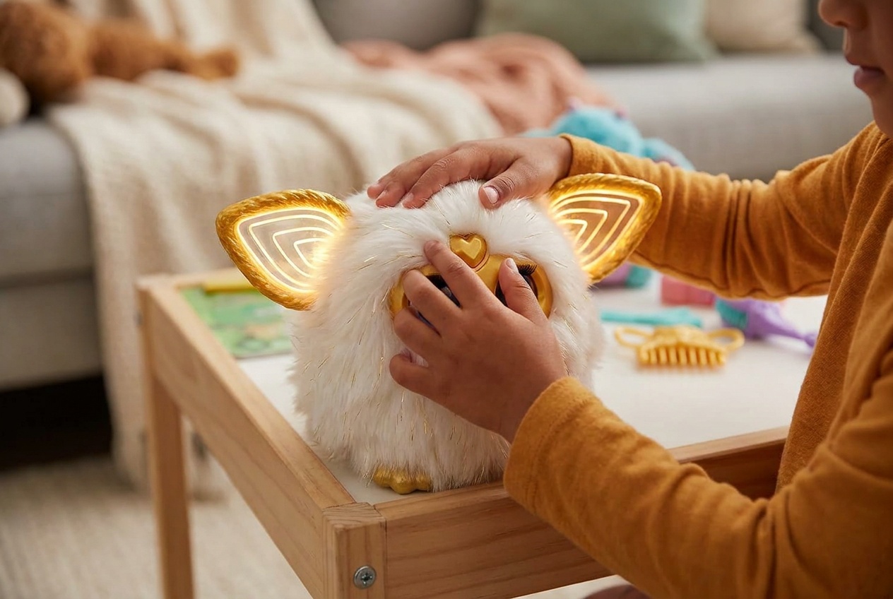 Encender y saludar Furby