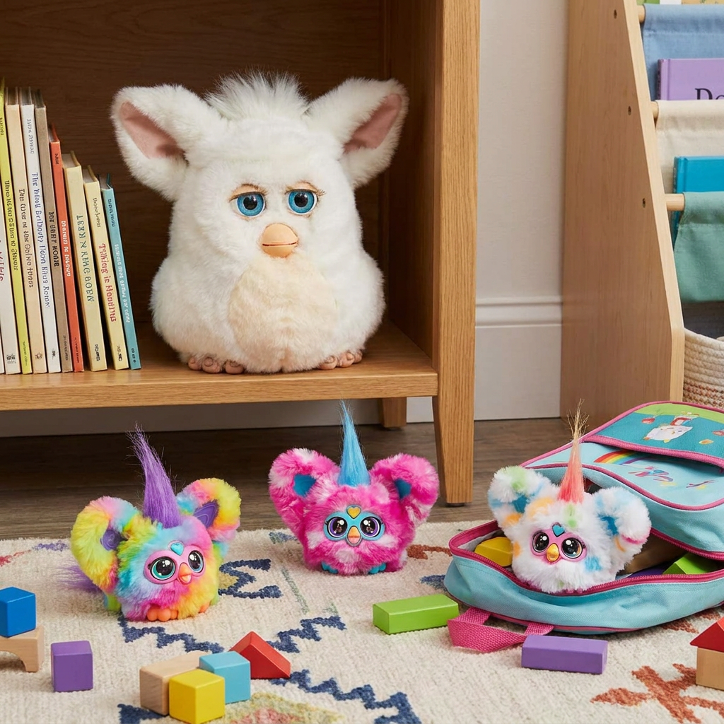 Furby grande frente a Furblets: el tamaño cambia el tipo de juego